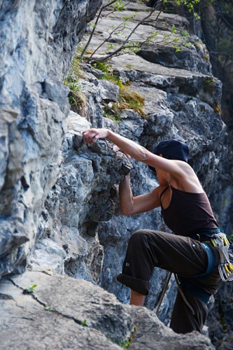 Sportklettern am Weihar im Allgäu. | Foto: Frieda Knorke