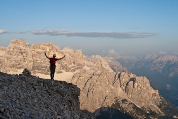 Abendstimmung am Ringband bei der Großen Zinne.