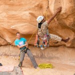 Beduinenbesuch - Präsentation unseres Materials. | Foto: Michael Seidl