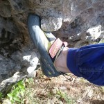 Die Gummiauflage garantiert auch bei Toe-Hooks perfekte Reibung. | Foto: Chiara Hanke