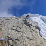 Cerro Standhardt: Roli Striemitzer in der Mixedseillänge nach dem Eiskamin. | Foto: Mautz Much