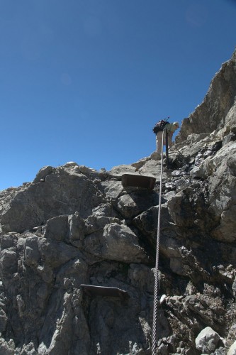 Nette Kletterei an der Kreuzspitze. | Foto: Sabine Dettling