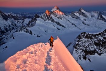 Abstieg vom Mönch über den Normalweg.| Foto: Frank Brockners