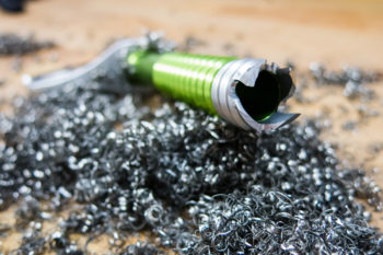 die Zähne einer Eisschraube