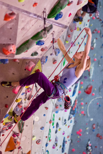 Das Beal Diablo Uni Core 9.8 beim Test in der Kletterhalle