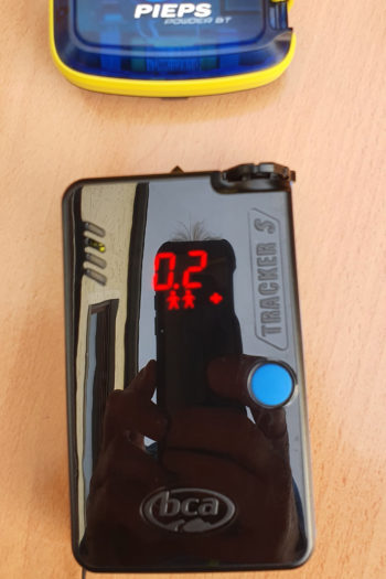 Entfernung zu Verschütteten